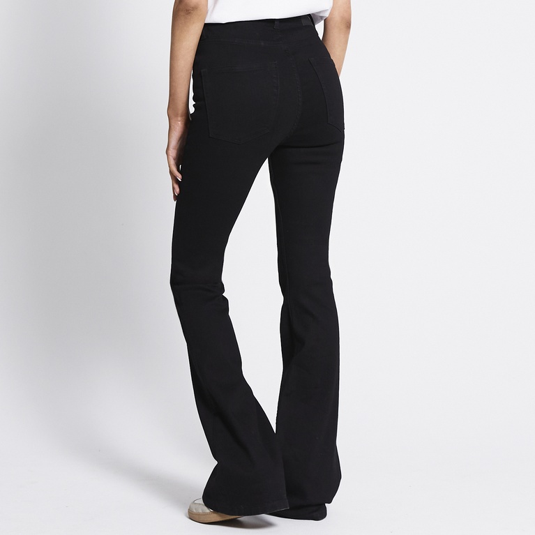 High waist flare jeans "Snake Flare" Black-Black
